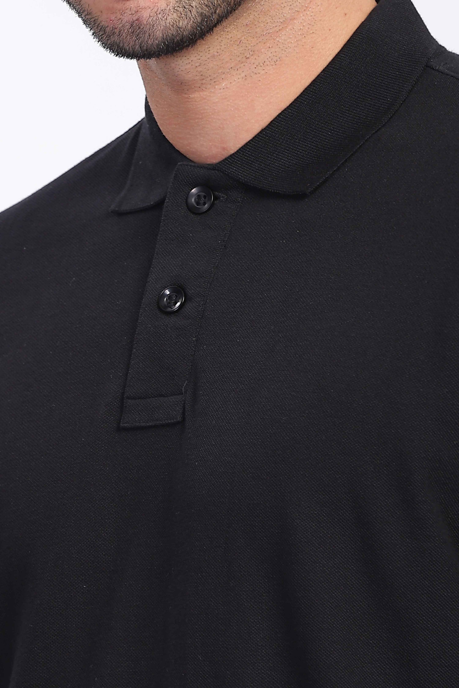 mens black polo t-shirt