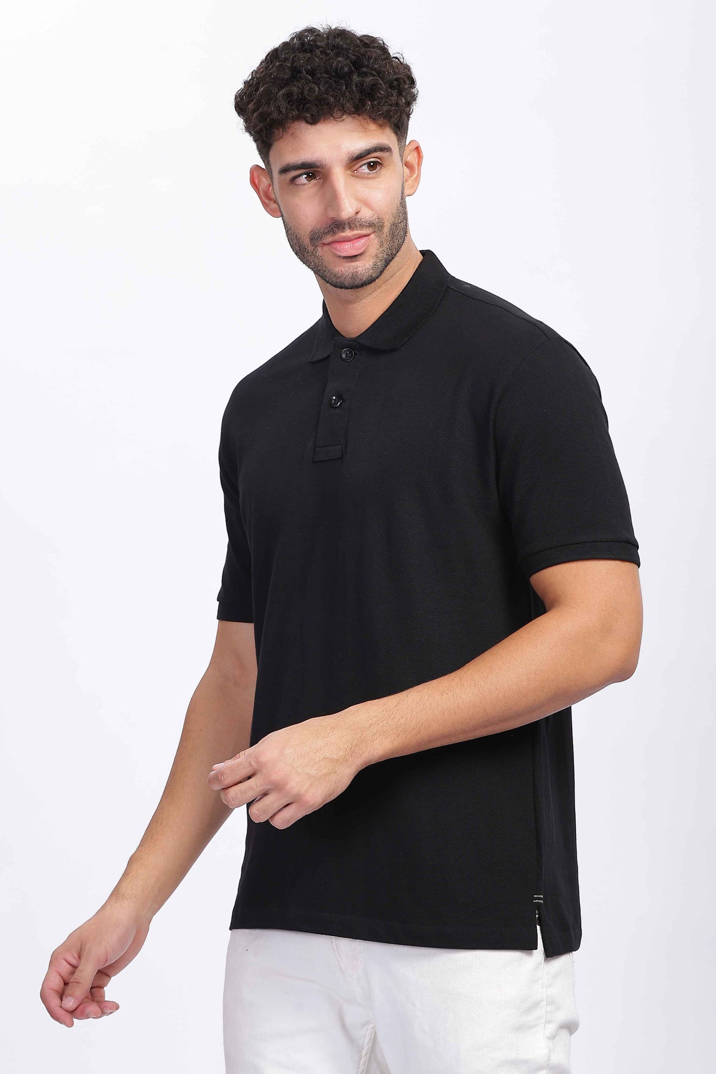 mens black polo t-shirt