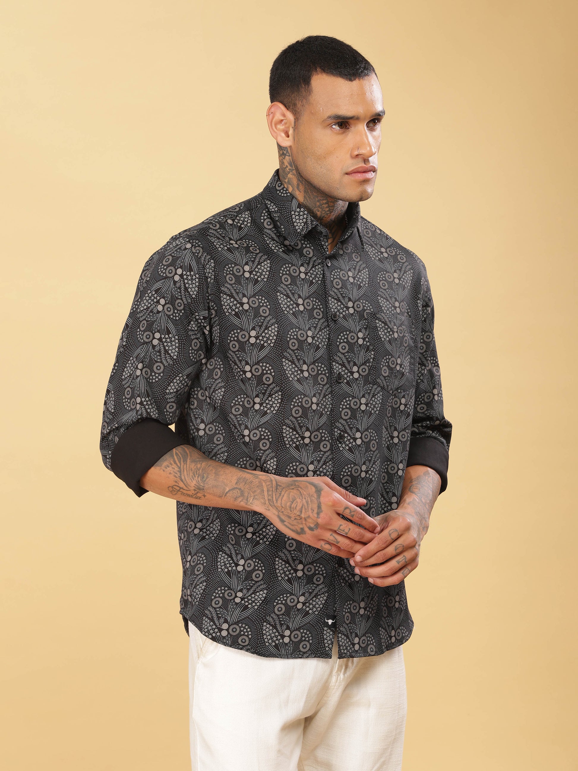 Mens Printed Floral Shirt