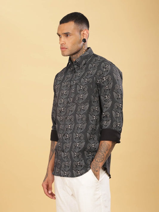 Mens Printed Floral Shirt