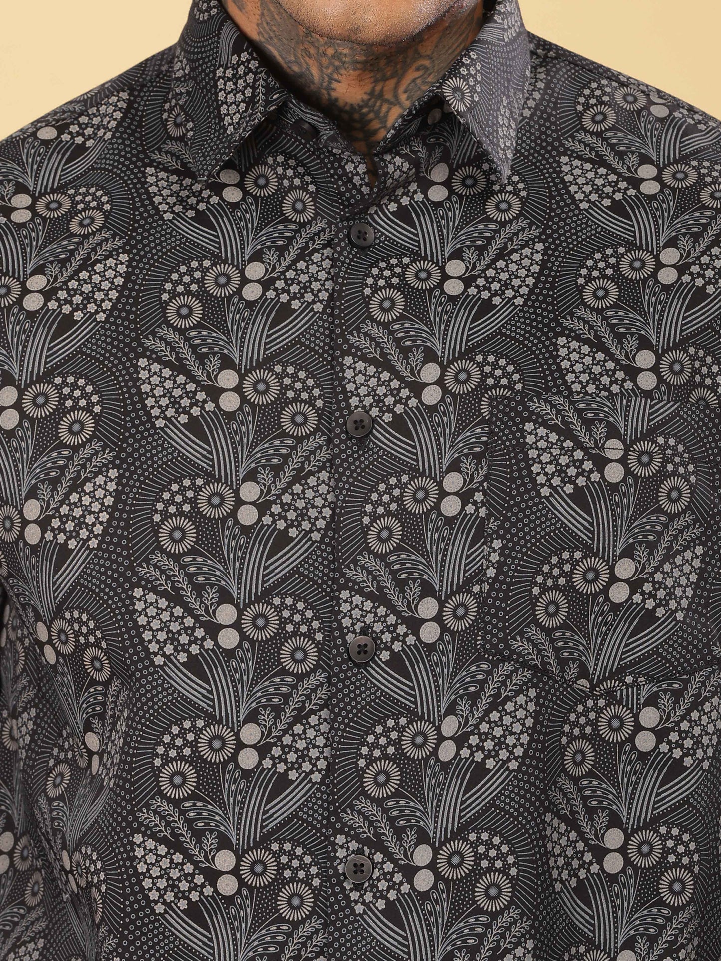 Mens Printed Floral Shirt