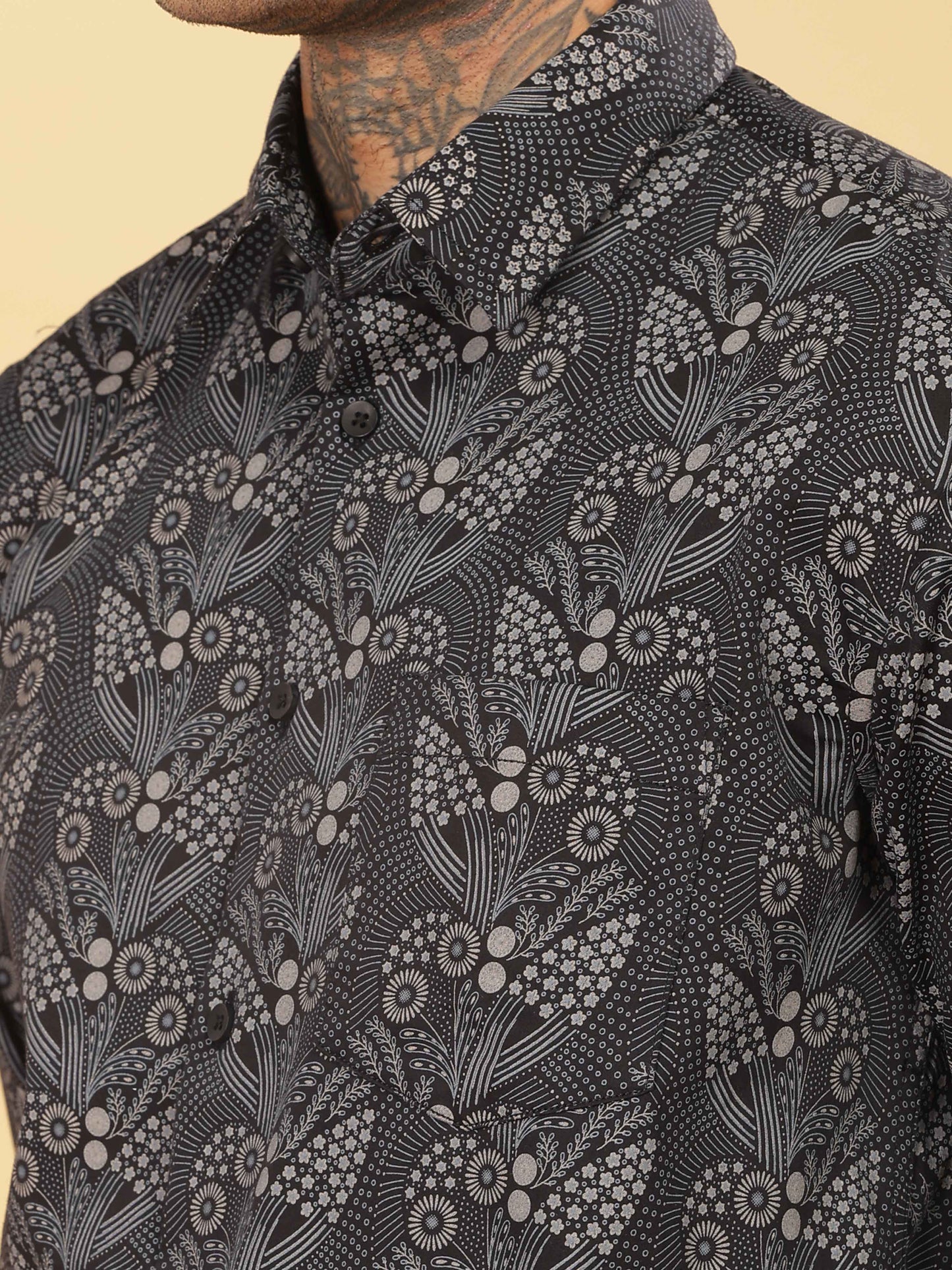 Mens Printed Floral Shirt