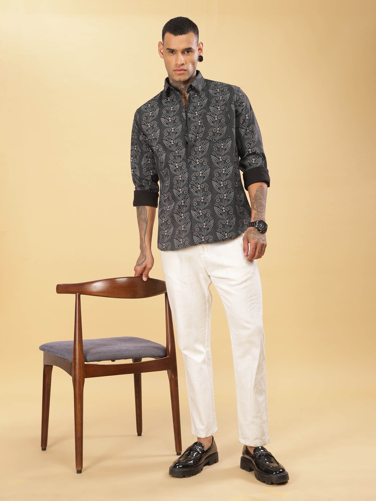 Mens Printed Floral Shirt