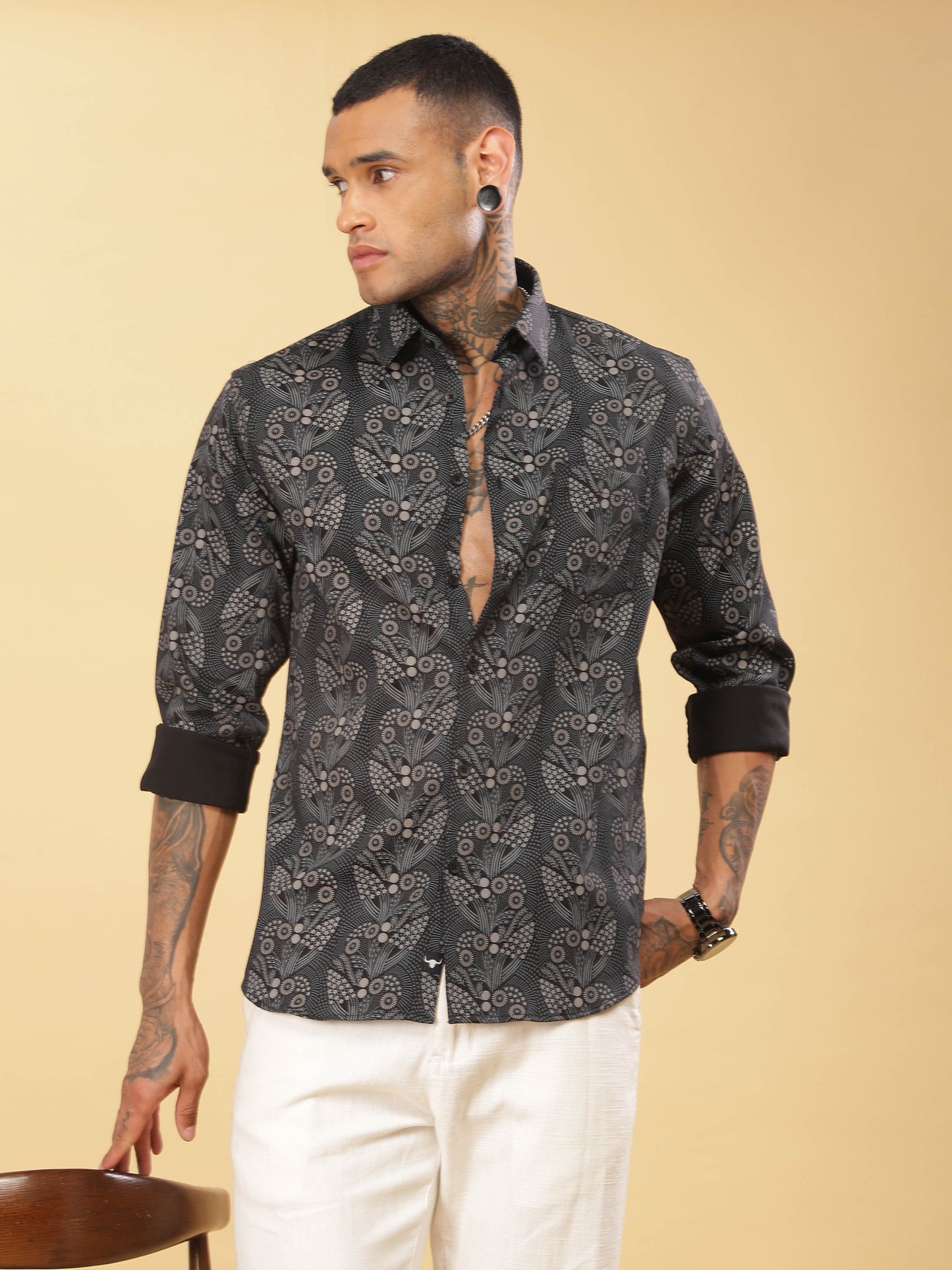 Mens Printed Floral Shirt