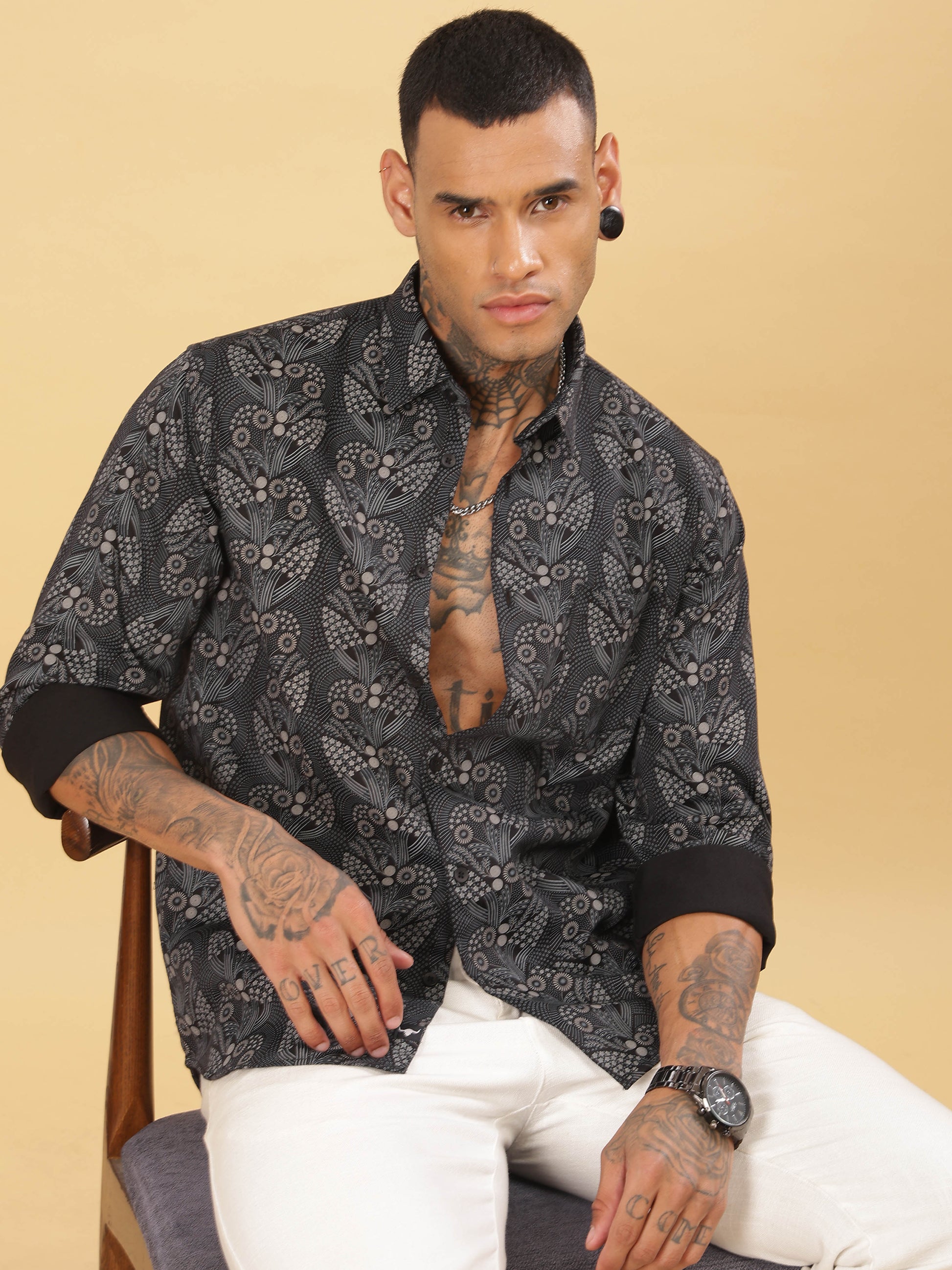 Mens Printed Floral Shirt