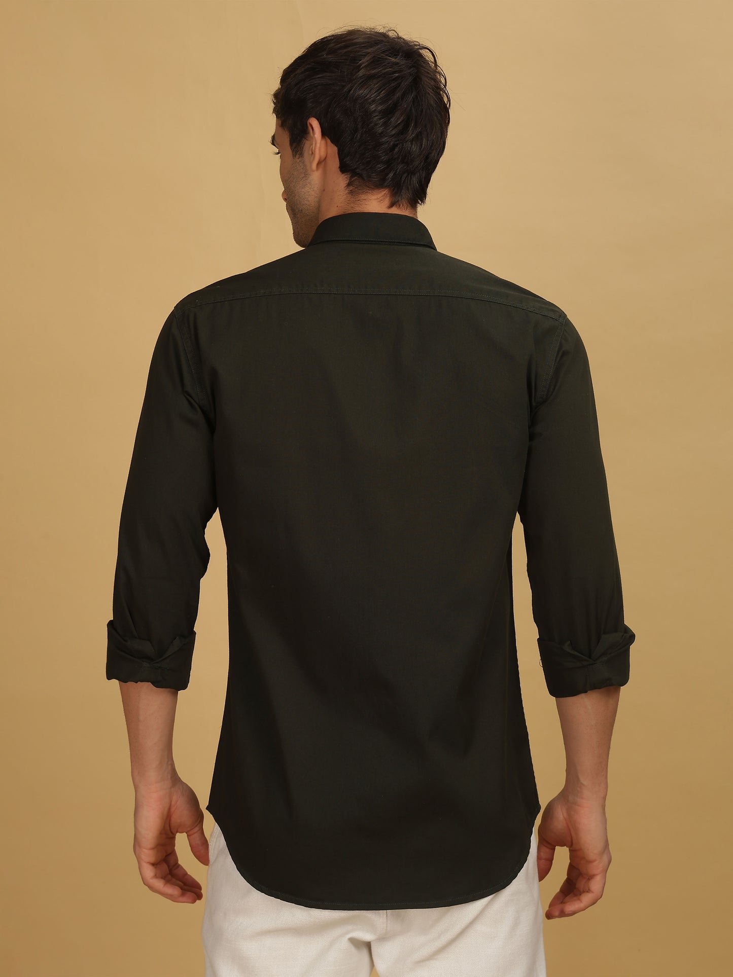 Olive Green Double Pocket Shirt 