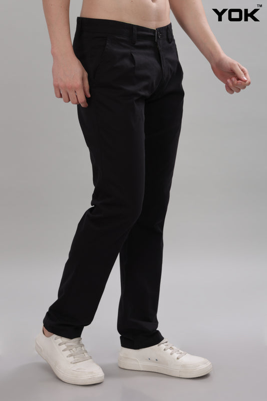 Black Chino Trousers for Men