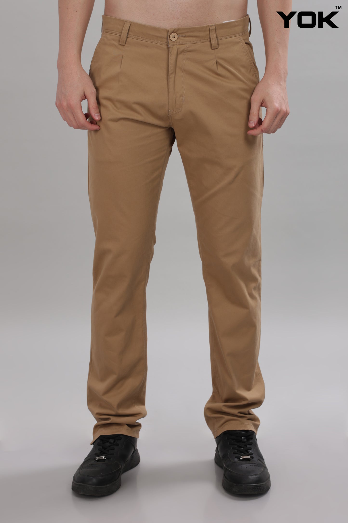 Pale Mens Brown Chinos