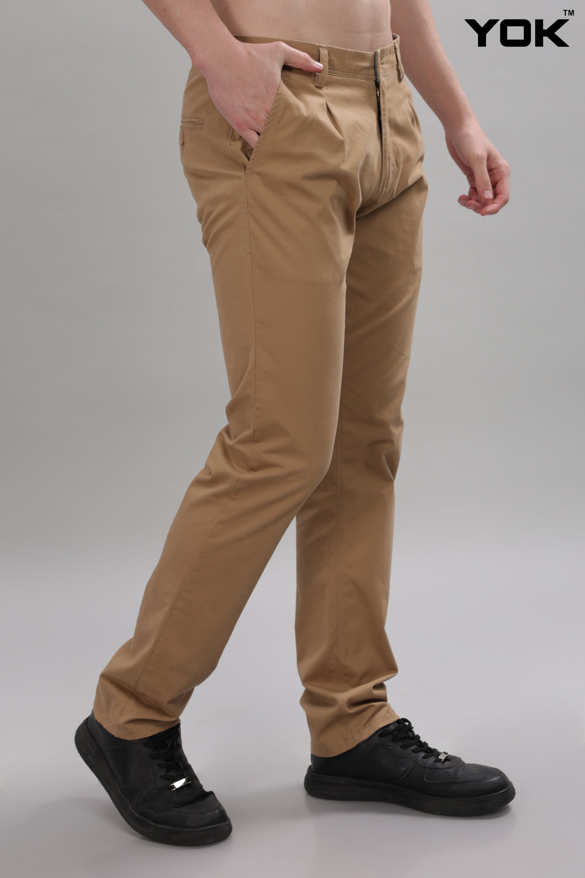 Pale Mens Brown Chinos