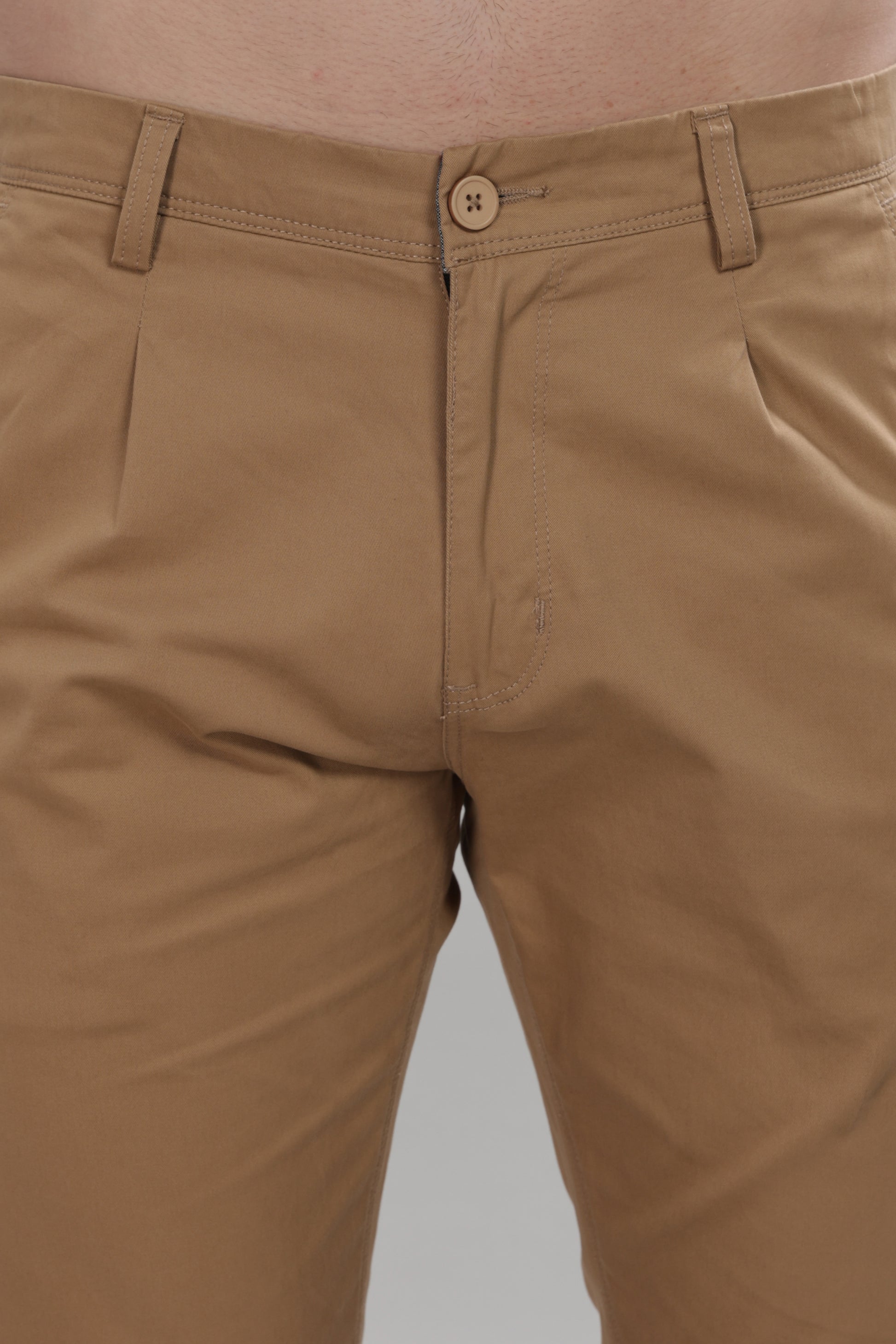 Pale Mens Brown Chinos