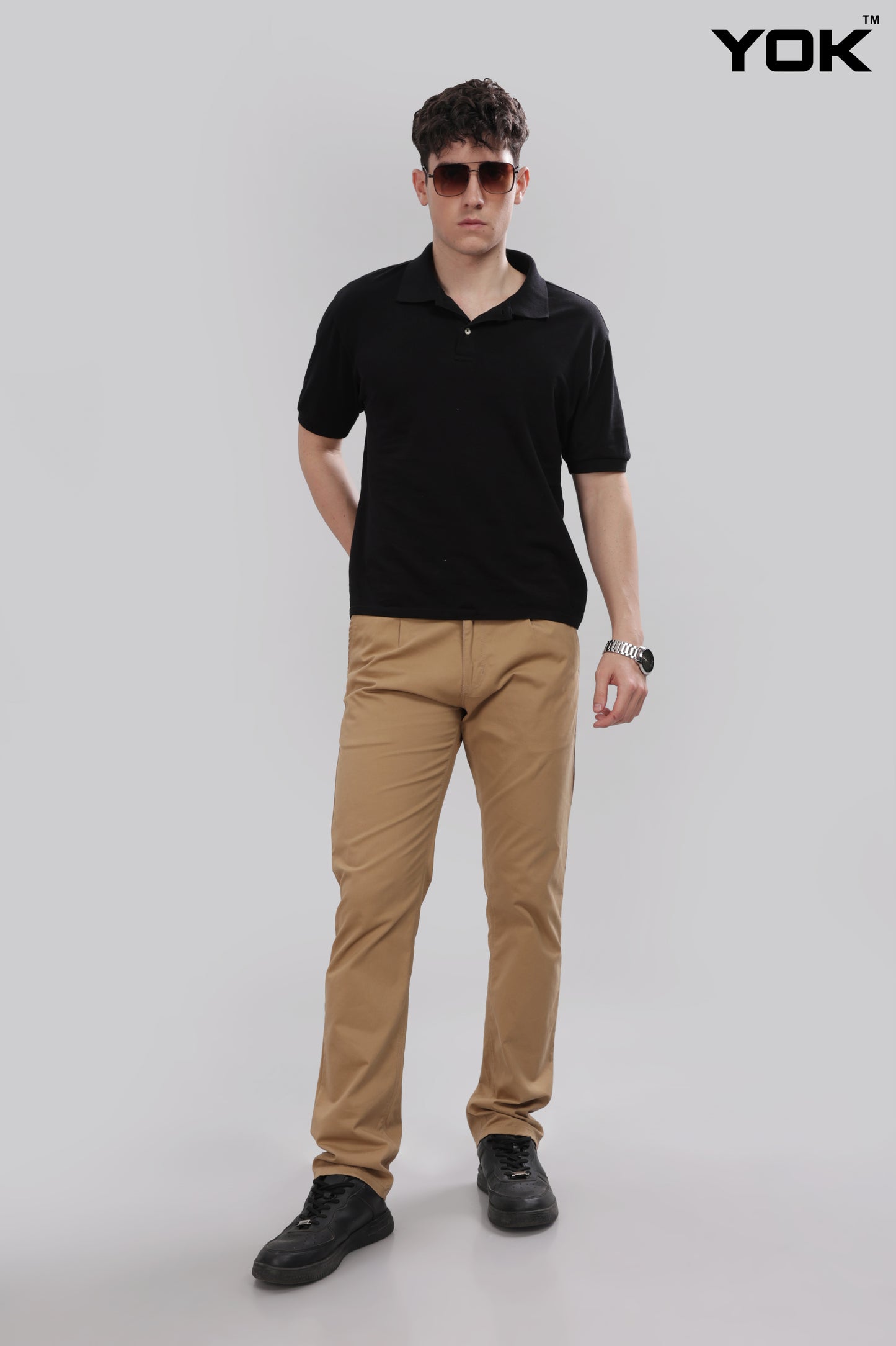 Pale Mens Brown Chinos