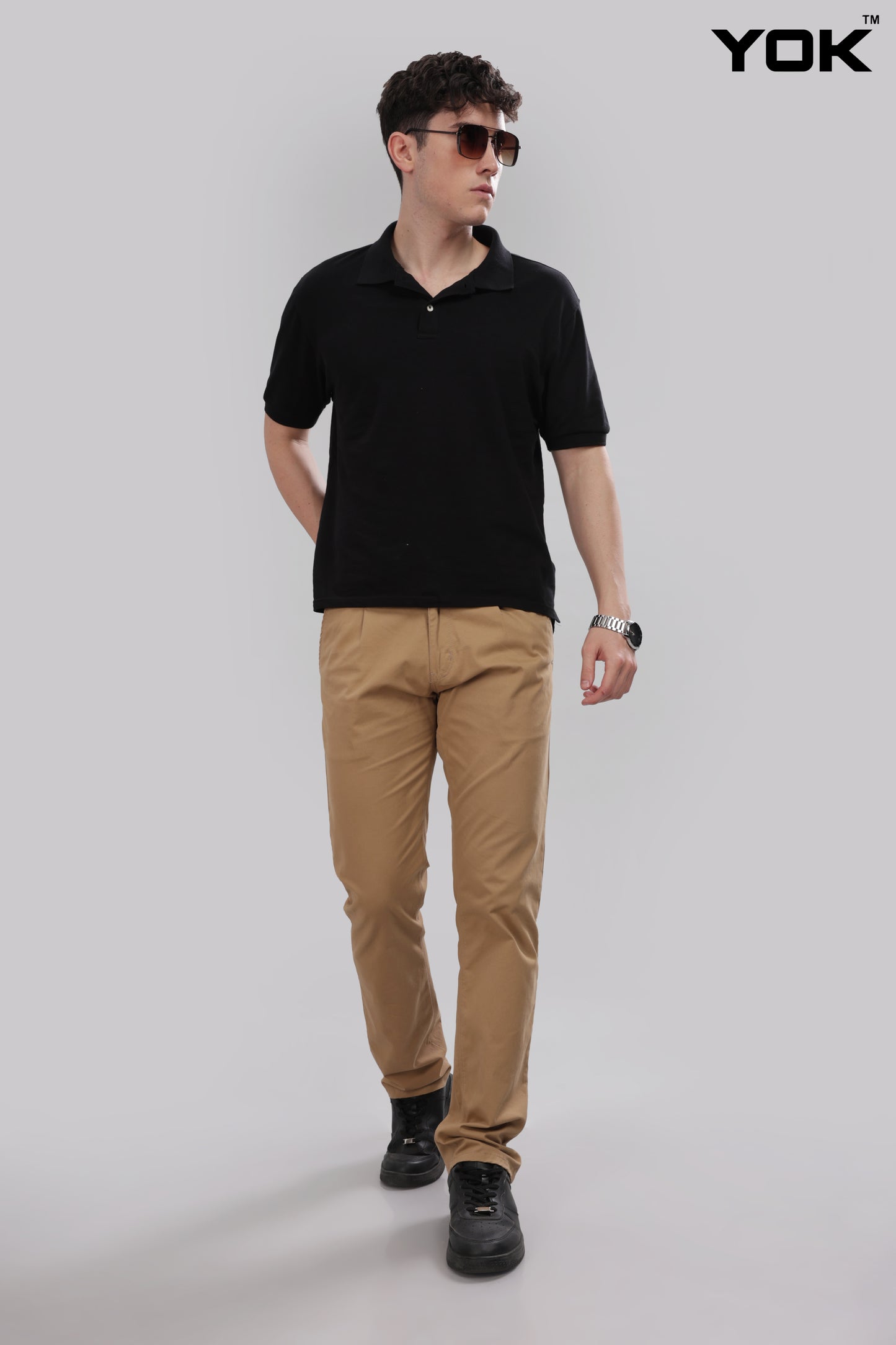 Pale Mens Brown Chinos