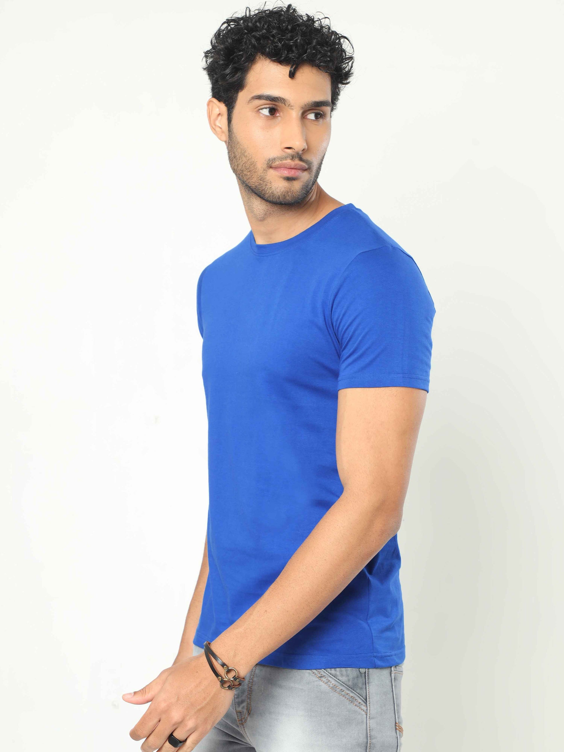 Mens Plain Blue T-Shirts 