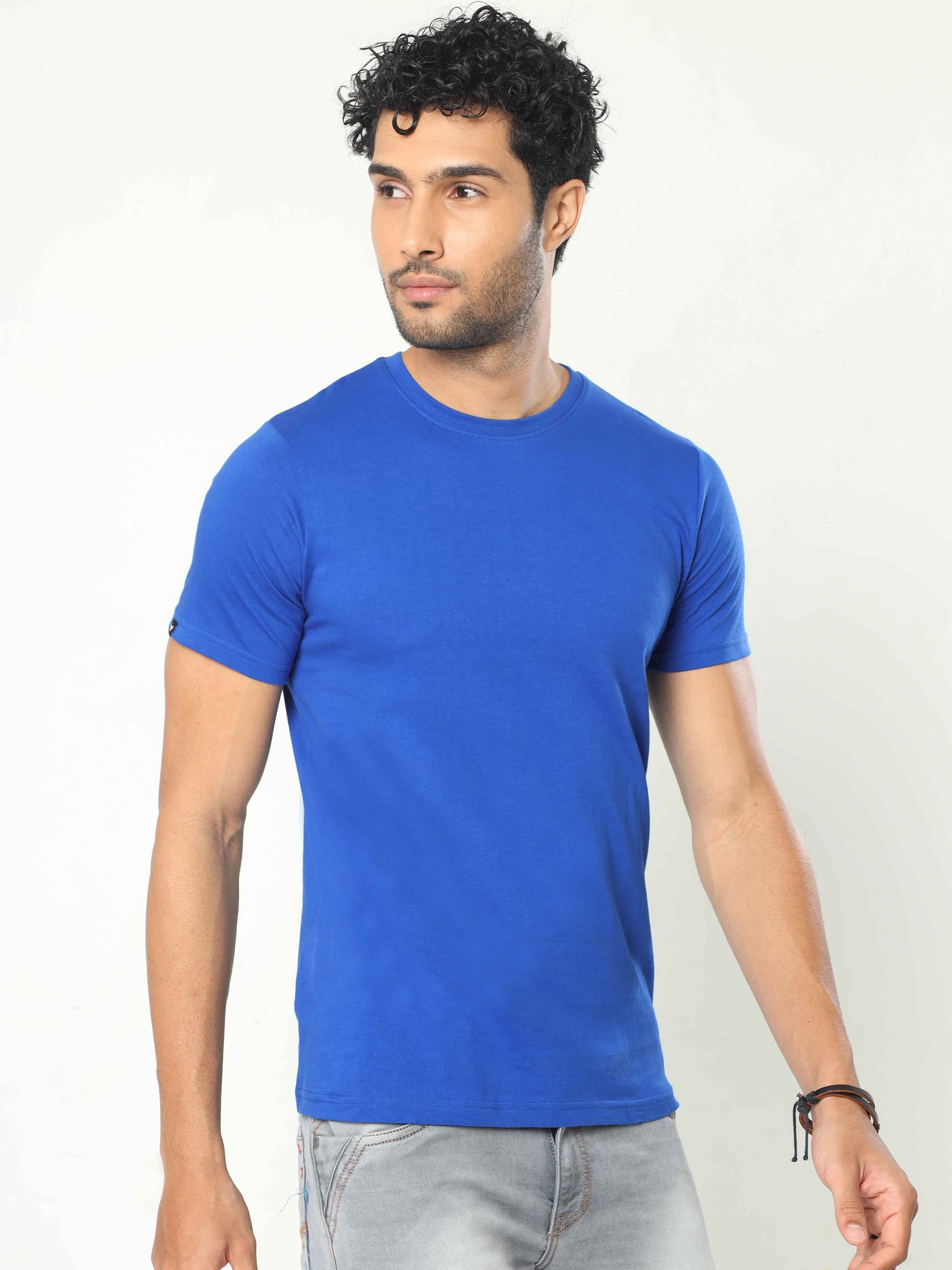 Mens Plain Blue T-Shirts 