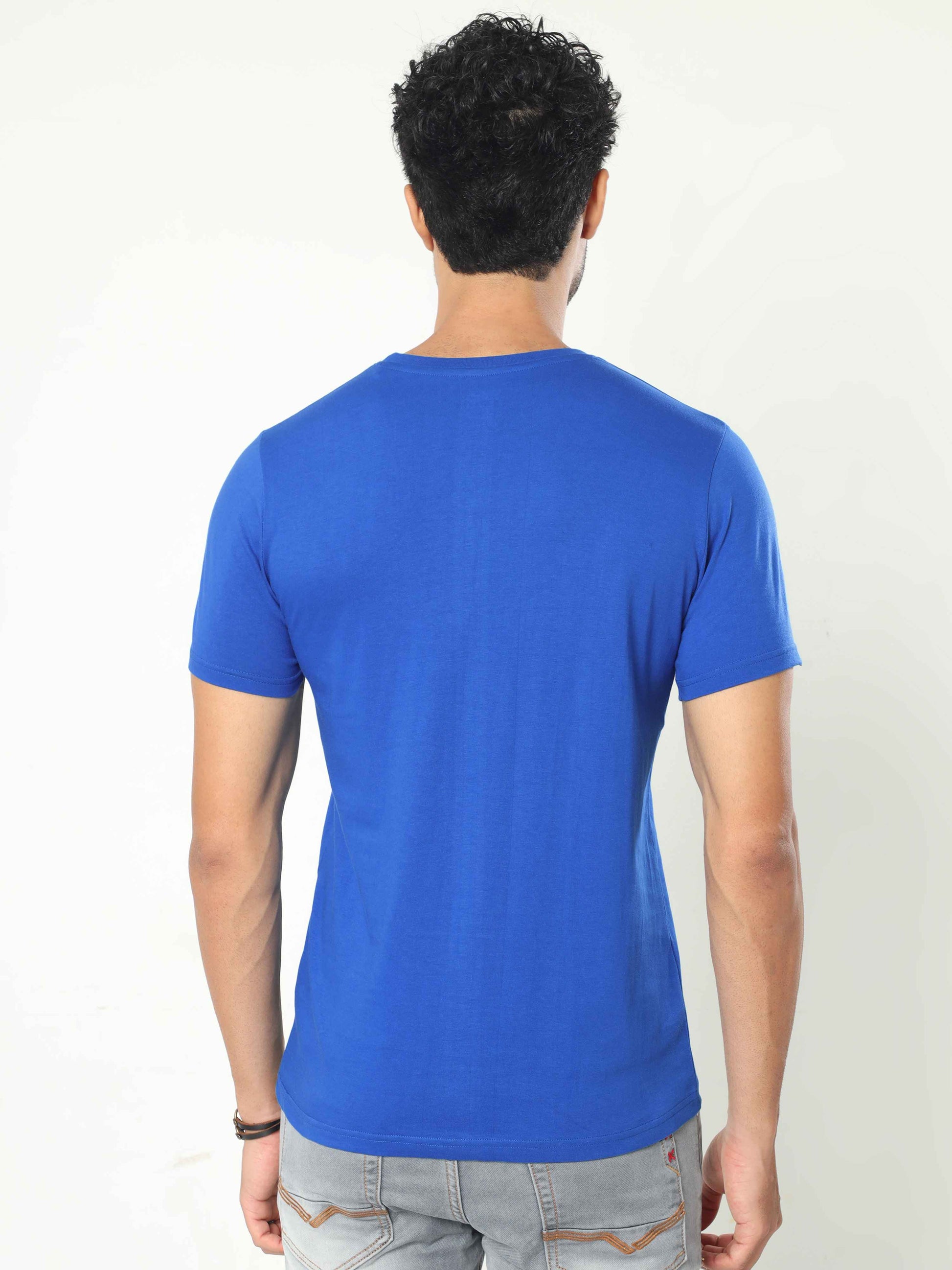 Mens Plain Blue T-Shirts 