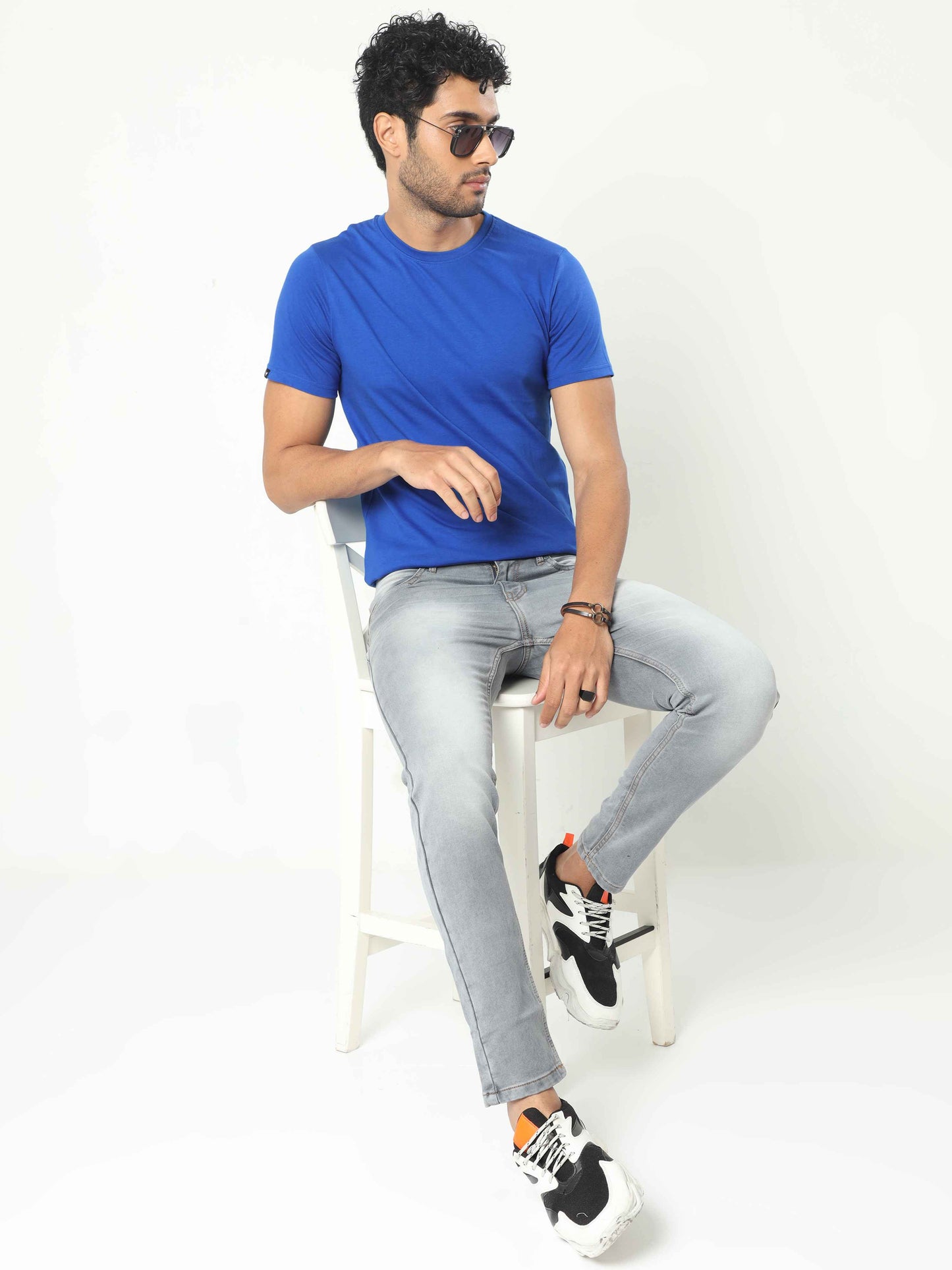 Mens Plain Blue T-Shirts 