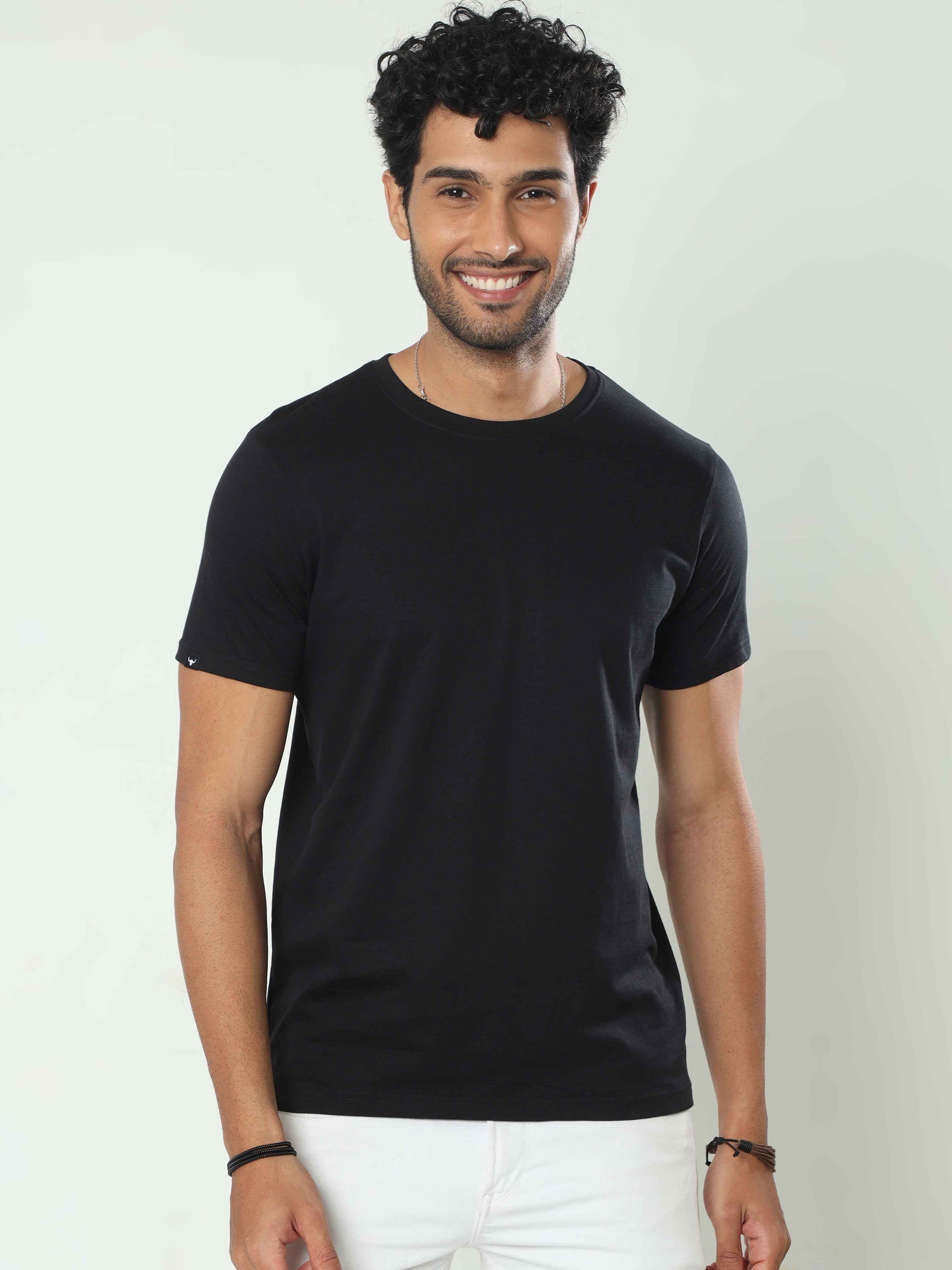 Mens Plain Black T Shirt 