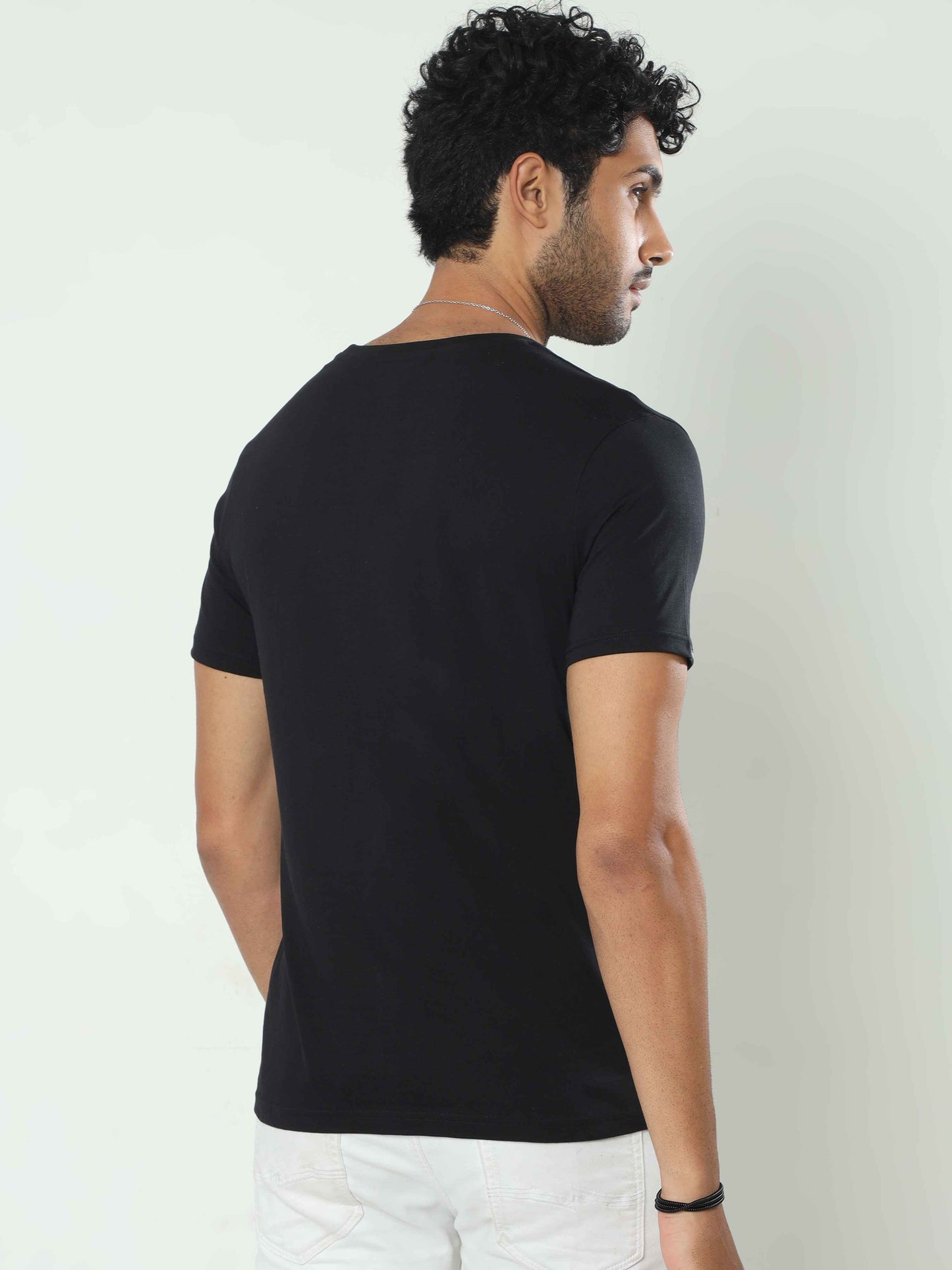 Mens Plain Black T Shirt 