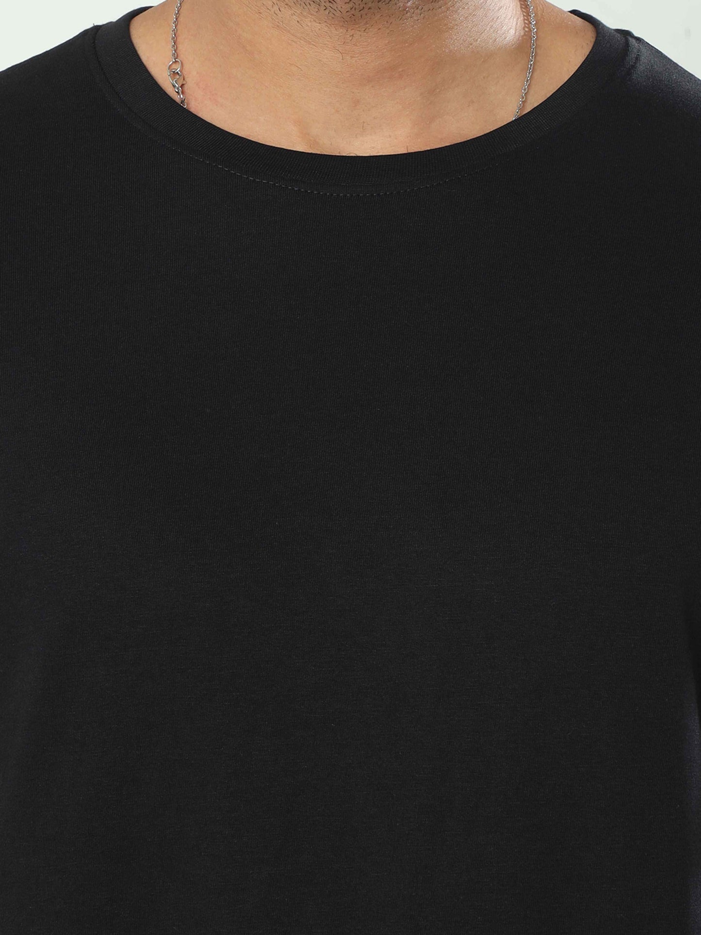 Mens Plain Black T Shirt 