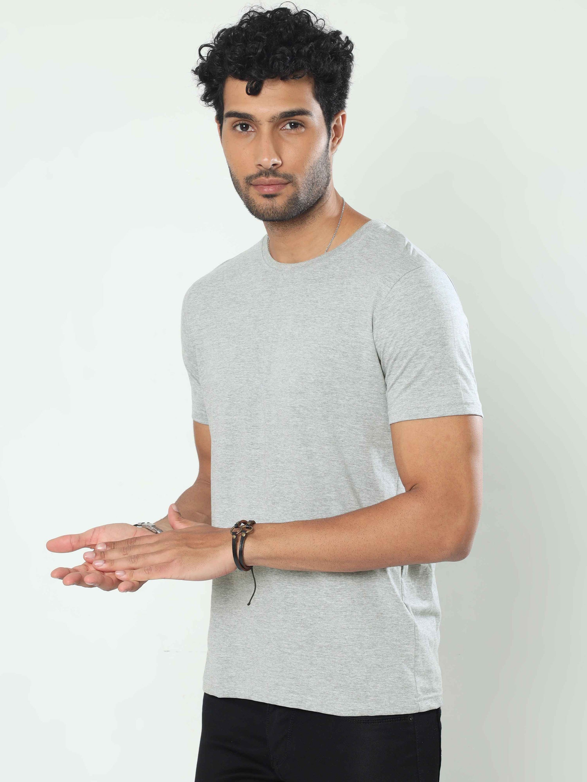 Plain Grey T Shirts - YOK 