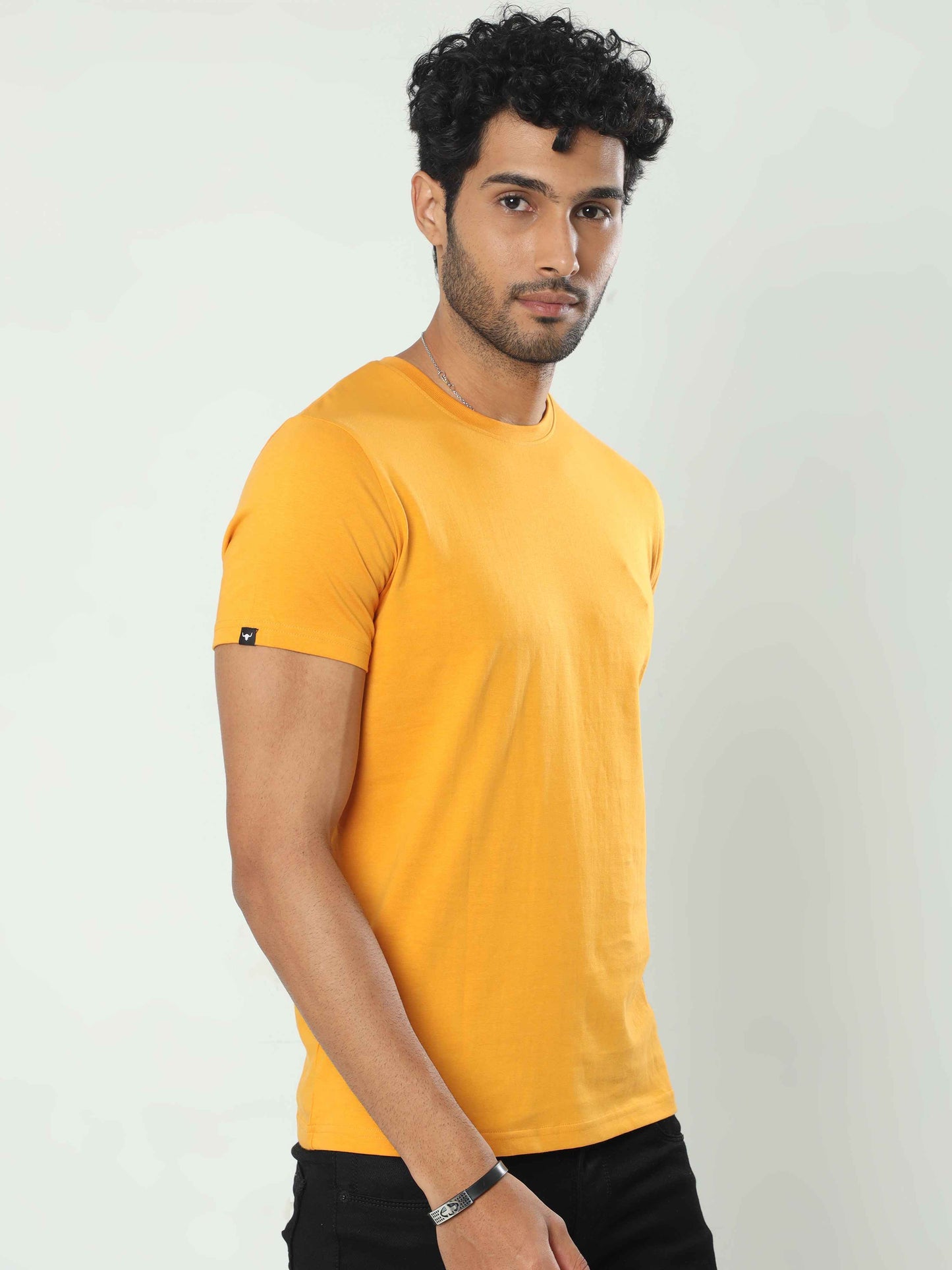 Plain Yellow T Shirts for Men