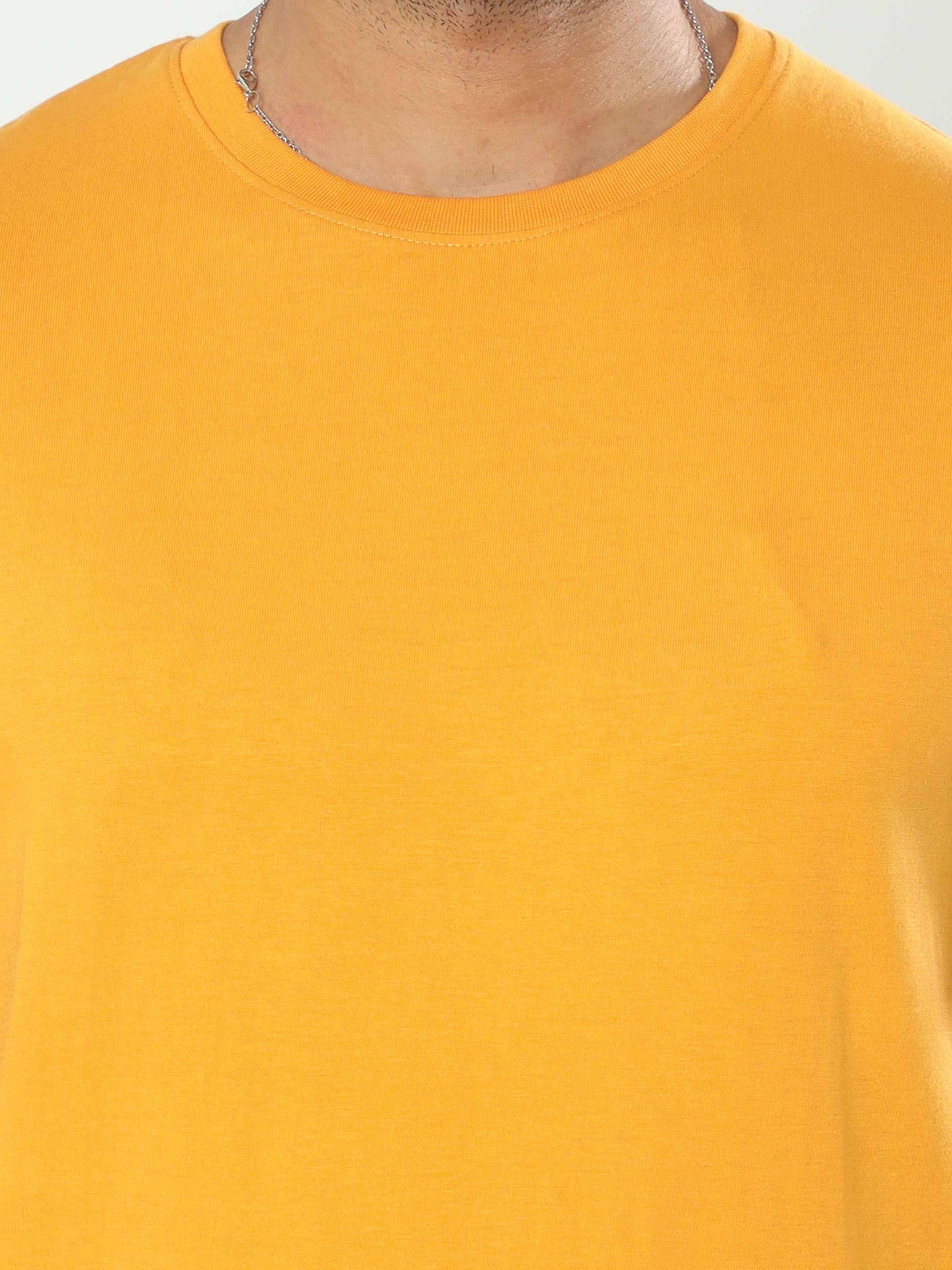 Plain Yellow T Shirts for Men