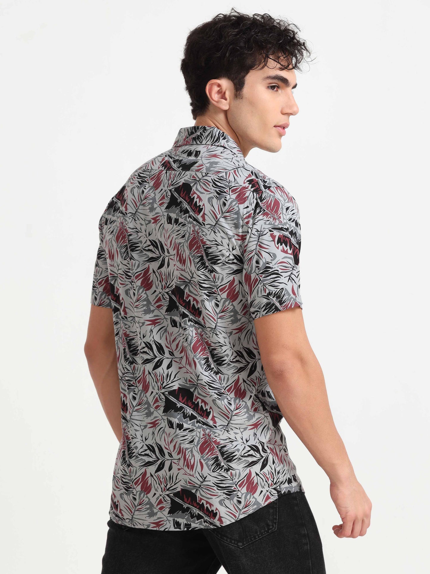 Leaf Print Shirt for Men 