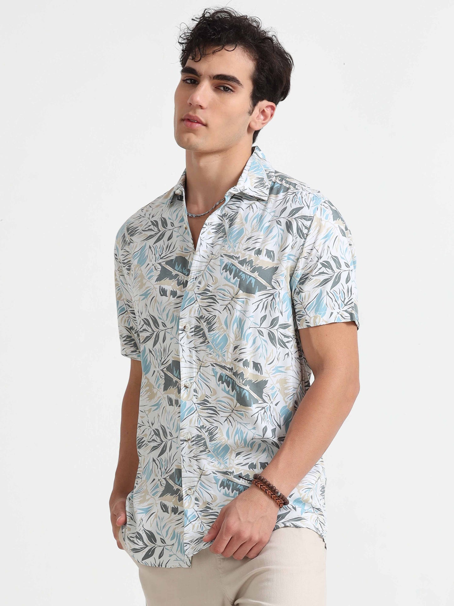  Mens Half Sleeve Printed Shirt - Yok