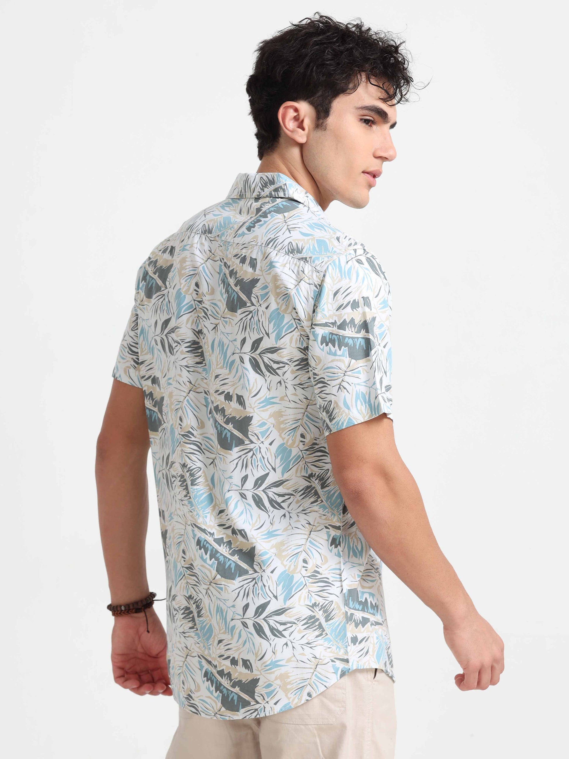  Mens Half Sleeve Printed Shirt - Yok