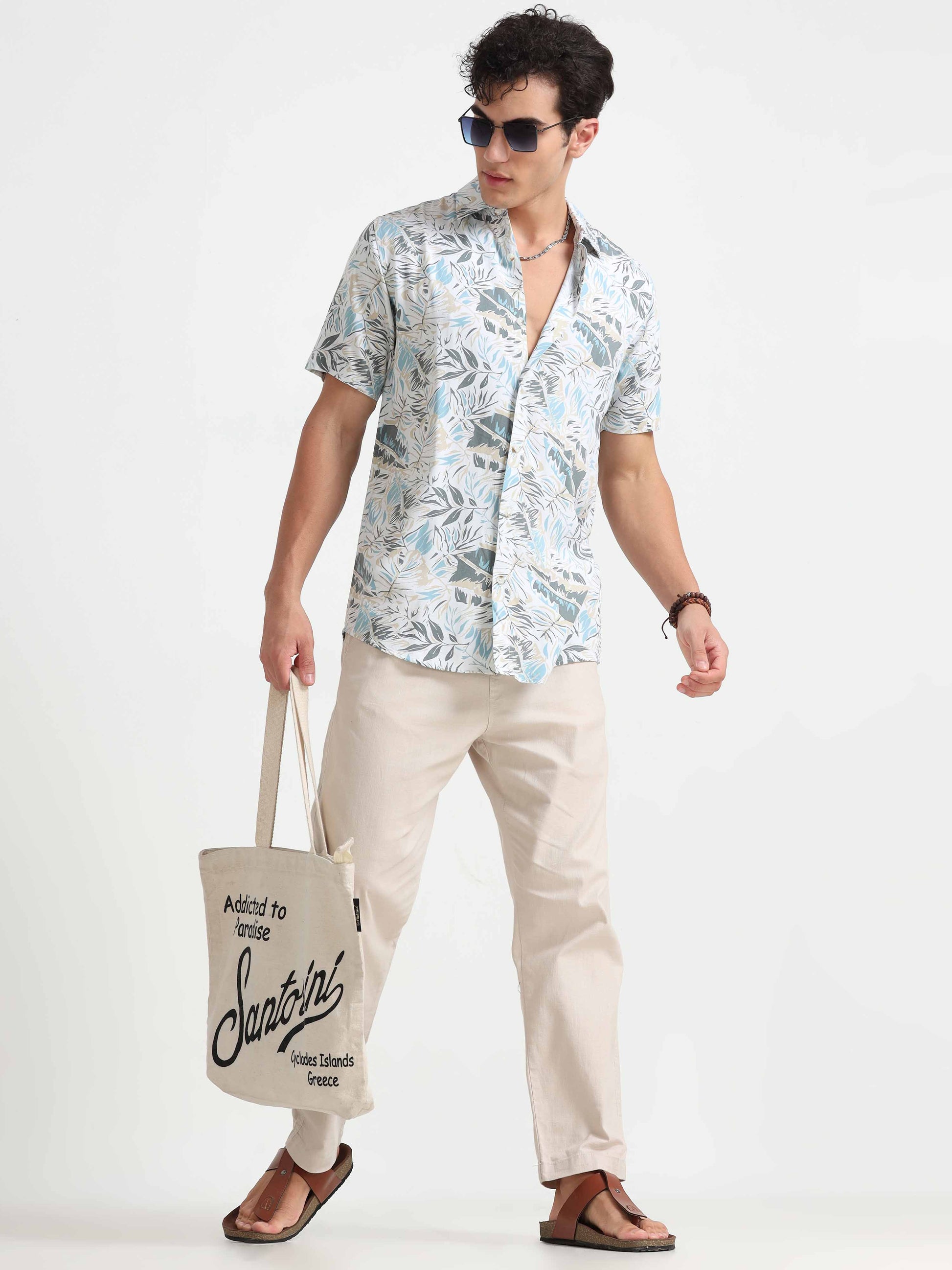  Mens Half Sleeve Printed Shirt - Yok