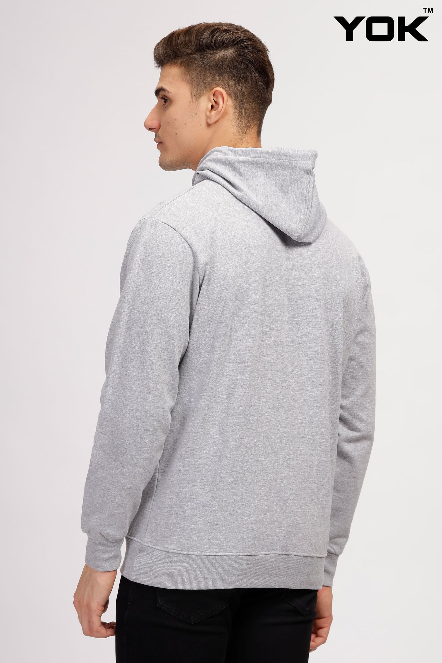 Mens Plain Grey Hoodie