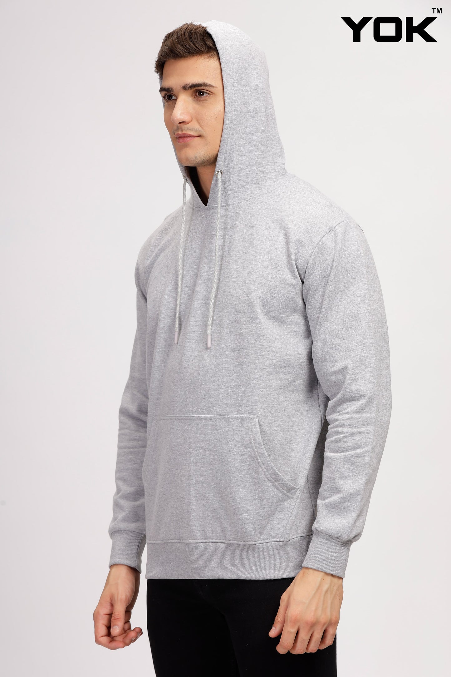 Mens Plain Grey Hoodie