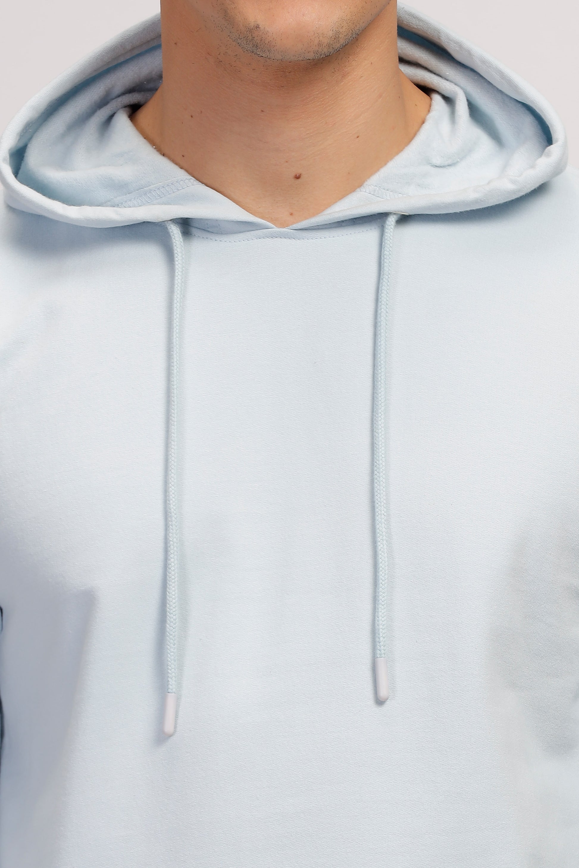 Plain Sky Blue Hoodie for Men 