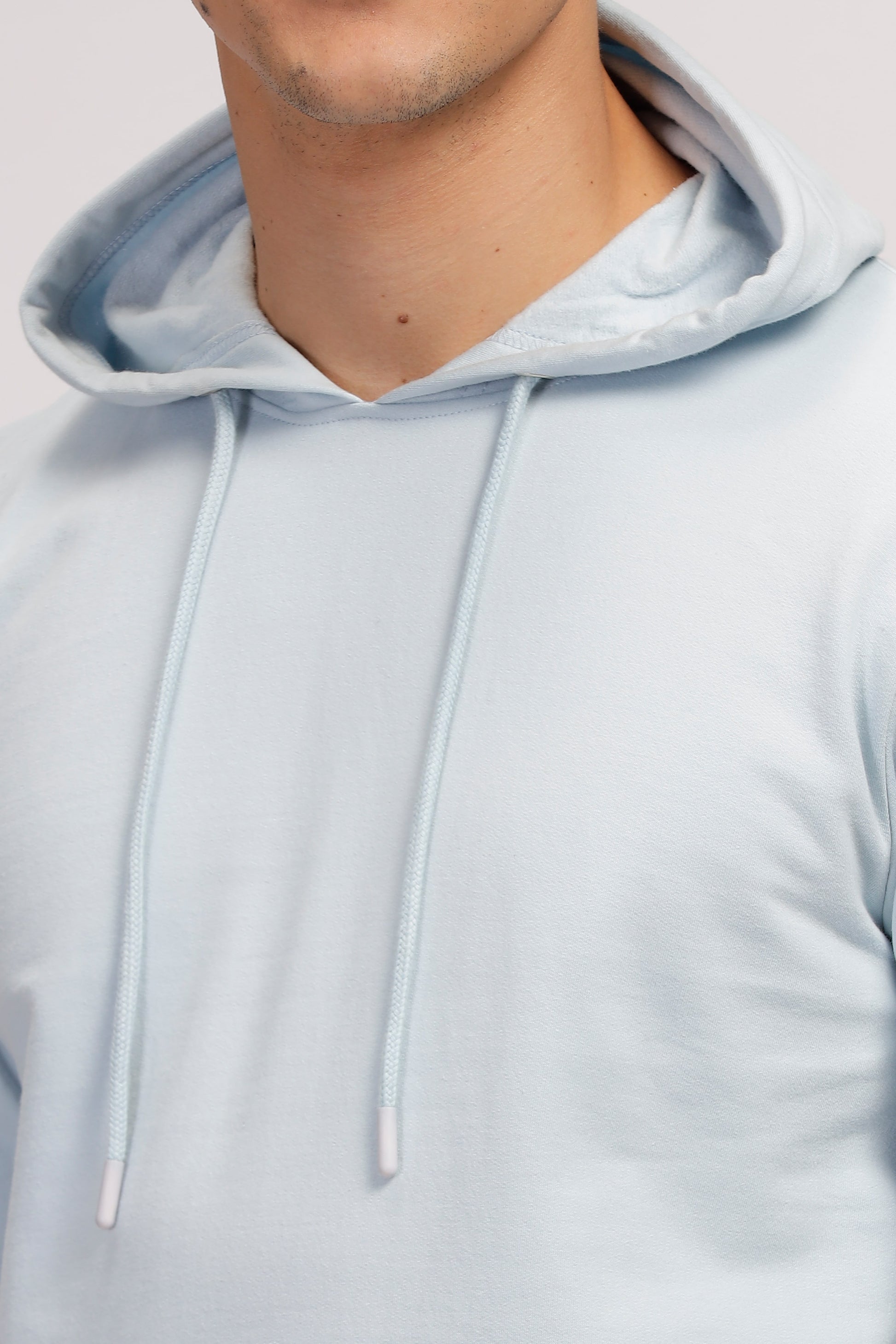 Plain Sky Blue Hoodie for Men 