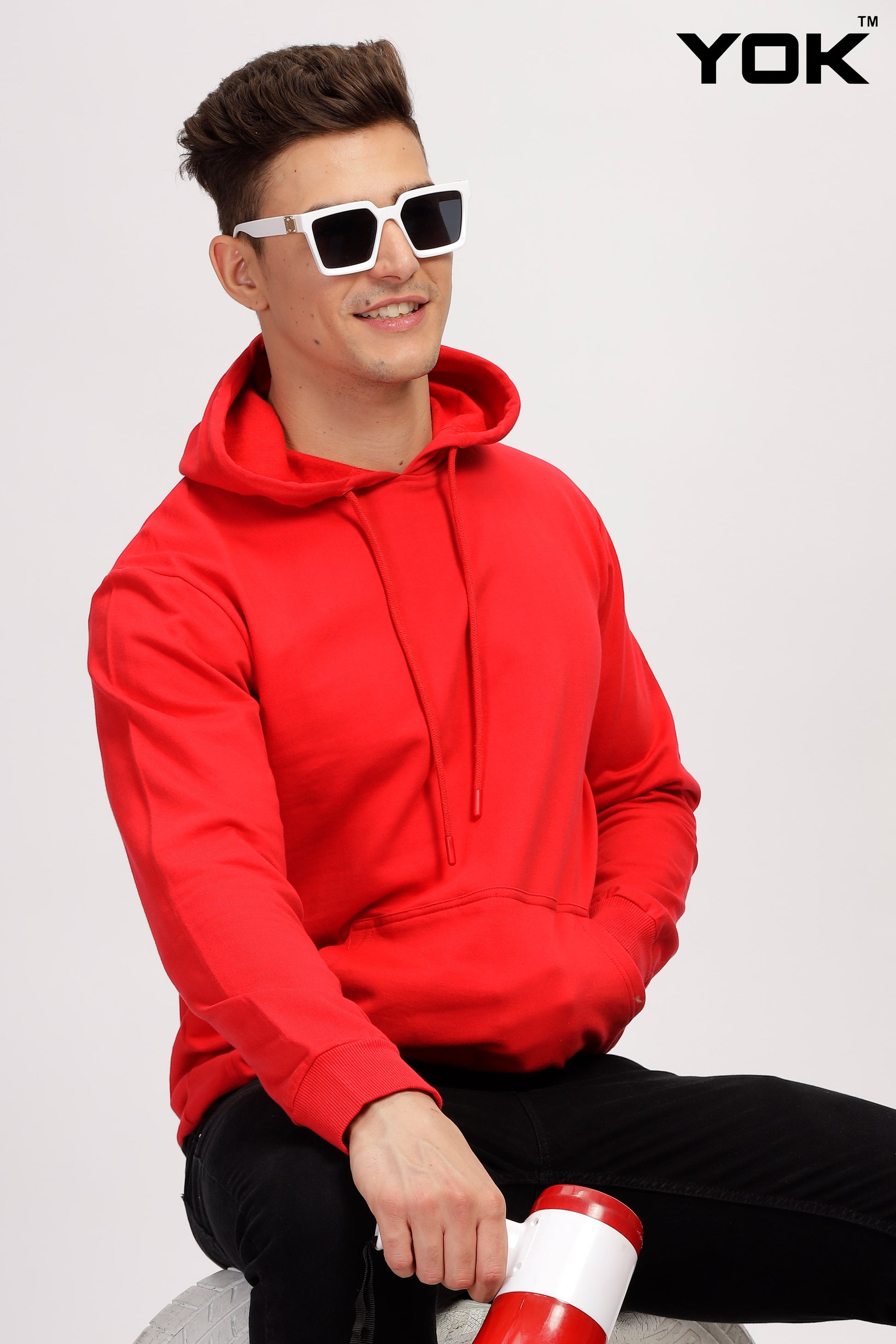 Plain Red Hoodie for Men