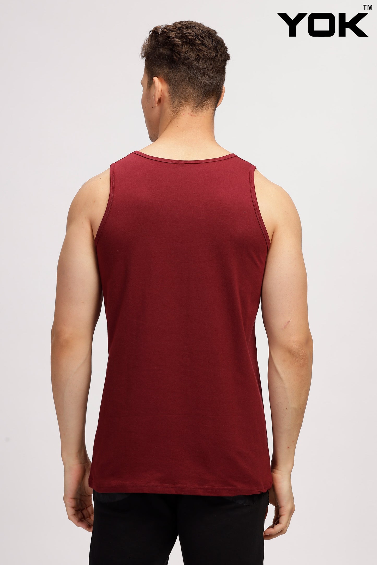 maroon tank top