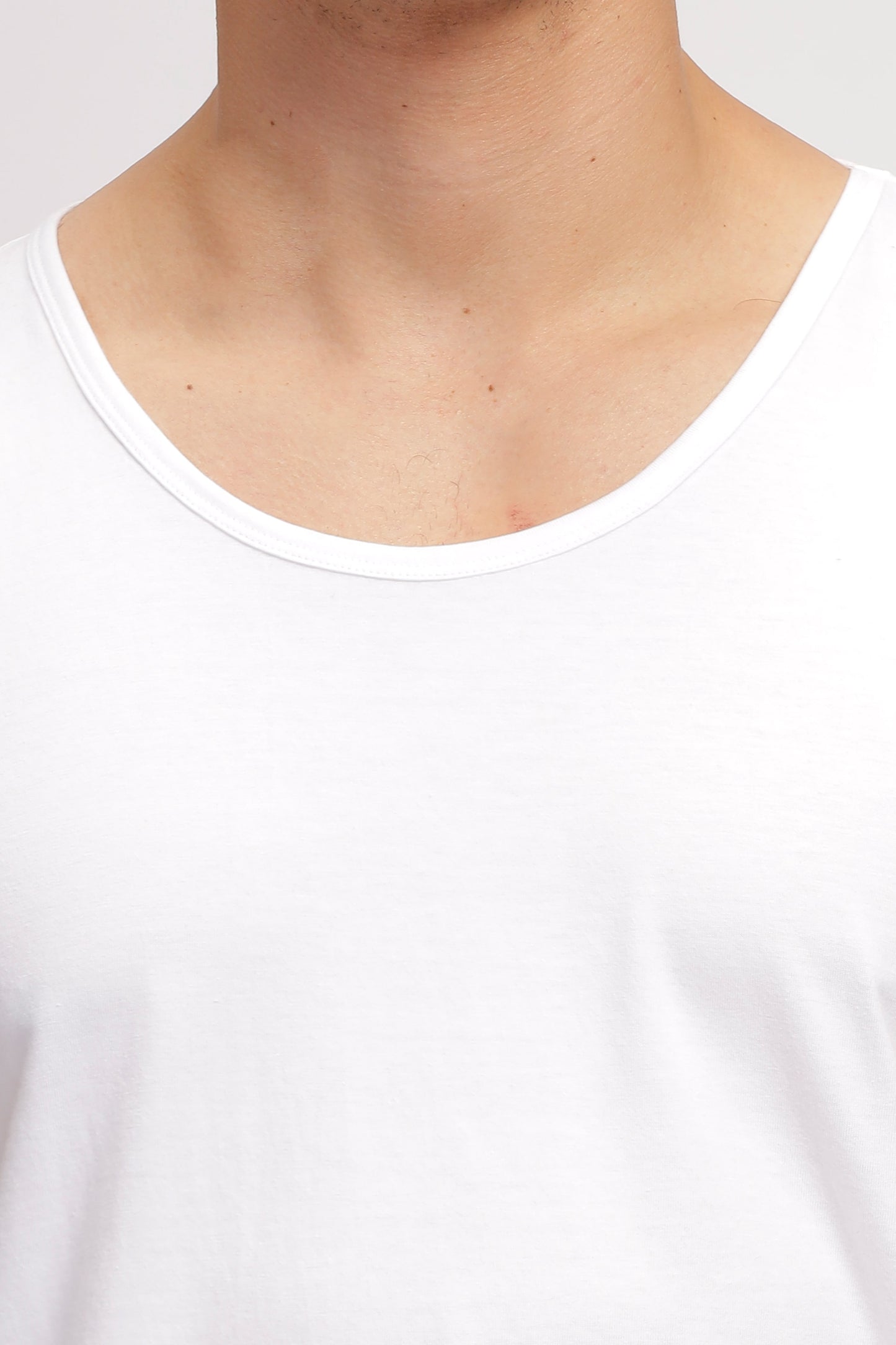 White Sleeveless T-Shirts for Men